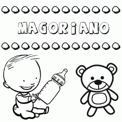 Nome Magoriano para pintar. Desenhos de todos os nomes para colorir