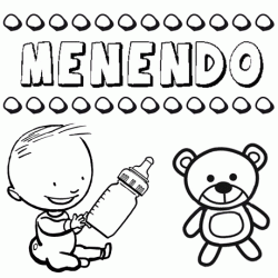 Nome Menendo para pintar. Desenhos de todos os nomes para colorir