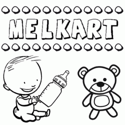 Nome Melkart para pintar. Desenhos de todos os nomes para colorir
