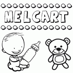 Nome Melcart para pintar. Desenhos de todos os nomes para colorir