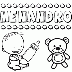 Nome Menandro para pintar. Desenhos de todos os nomes para colorir