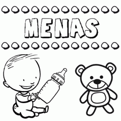 Nome Menas para pintar. Desenhos de todos os nomes para colorir