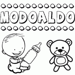 Nome Modoaldo para pintar. Desenhos de todos os nomes para colorir