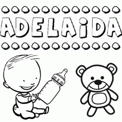 Nome Adelaida para pintar. Desenhos de todos os nomes para colorir
