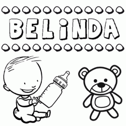 Nome Belinda para pintar. Desenhos de todos os nomes para colorir