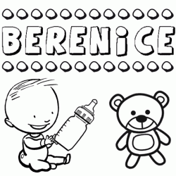 Nome Berenice para pintar. Desenhos de todos os nomes para colorir
