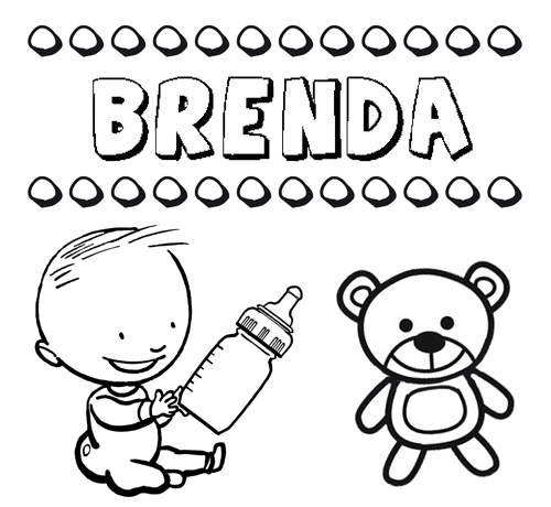 Nome Brenda para pintar. Desenhos de todos os nomes para colorir