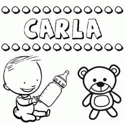 Nome Carla para pintar. Desenhos de todos os nomes para colorir