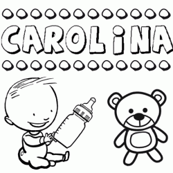 Nome Carolina para pintar. Desenhos de todos os nomes para colorir