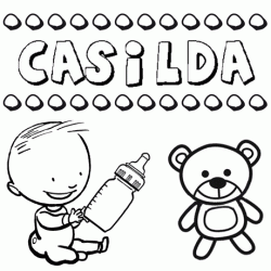 Nome Casilda para pintar. Desenhos de todos os nomes para colorir