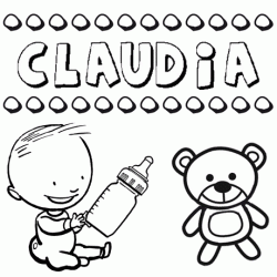 Nome Claudia para pintar. Desenhos de todos os nomes para colorir