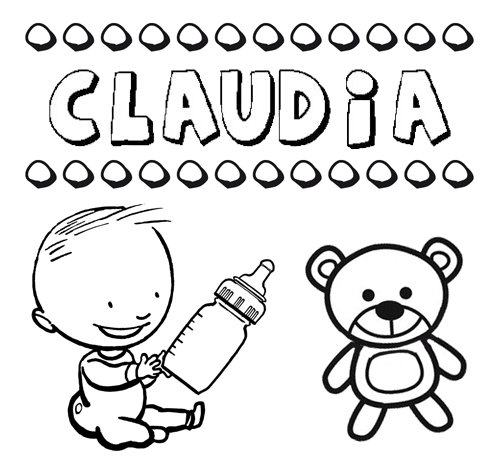 Nome Claudia para pintar. Desenhos de todos os nomes para colorir