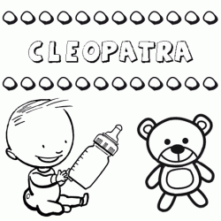 Nome Cleopatra para pintar. Desenhos de todos os nomes para colorir