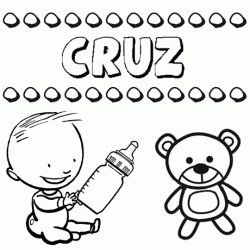 Nome Cruz para pintar. Desenhos de todos os nomes para colorir