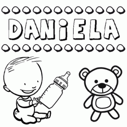 Nome Daniela para pintar. Desenhos de todos os nomes para colorir