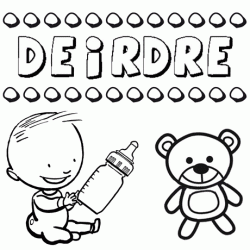 Nome Deirdre para pintar. Desenhos de todos os nomes para colorir