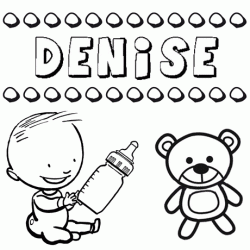 Nome Denise para pintar. Desenhos de todos os nomes para colorir