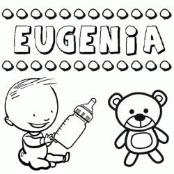 Nome Eugenia para pintar. Desenhos de todos os nomes para colorir