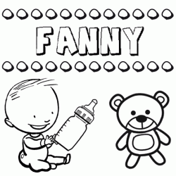 Nome Fanny para pintar. Desenhos de todos os nomes para colorir