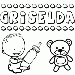 Nome Griselda para pintar. Desenhos de todos os nomes para colorir