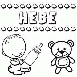 Nome Hebe para pintar. Desenhos de todos os nomes para colorir