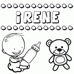 Nome Irene para pintar. Desenhos de todos os nomes para colorir