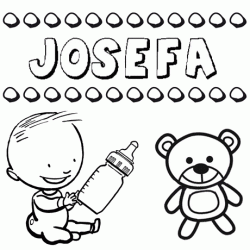Nome Josefa para pintar. Desenhos de todos os nomes para colorir