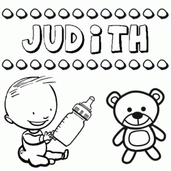 Nome Judith para pintar. Desenhos de todos os nomes para colorir