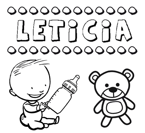 Nome Leticia para pintar. Desenhos de todos os nomes para colorir