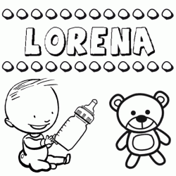 Nome Lorena para pintar. Desenhos de todos os nomes para colorir