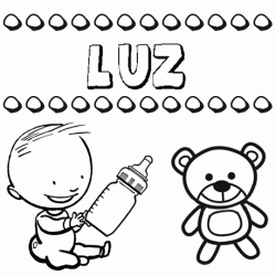 Nome Luz para pintar. Desenhos de todos os nomes para colorir