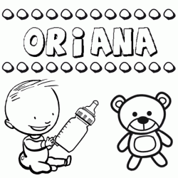 Nome Oriana para pintar. Desenhos de todos os nomes para colorir