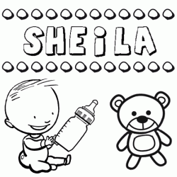 Nome Sheila para pintar. Desenhos de todos os nomes para colorir