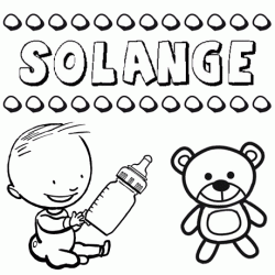 Nome Solange para pintar. Desenhos de todos os nomes para colorir