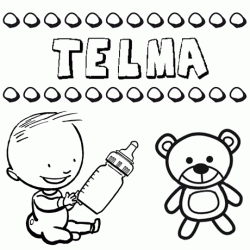 Nome Telma para pintar. Desenhos de todos os nomes para colorir