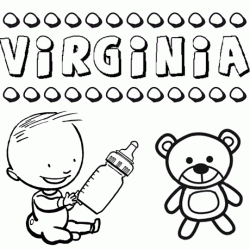 Nome Virginia para pintar. Desenhos de todos os nomes para colorir