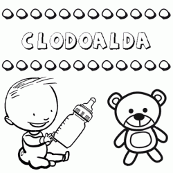 Nome Clodoalda para pintar. Desenhos de todos os nomes para colorir