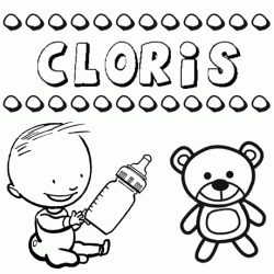 Nome Cloris para pintar. Desenhos de todos os nomes para colorir