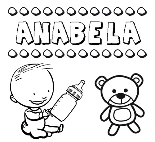 Nome Anabela para pintar. Desenhos de todos os nomes para colorir