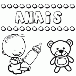 Nome Anais para pintar. Desenhos de todos os nomes para colorir
