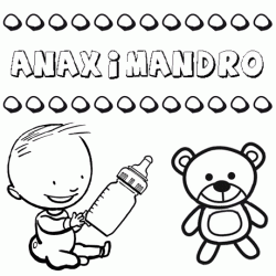 Nome Anaximandro para pintar. Desenhos de todos os nomes para colorir