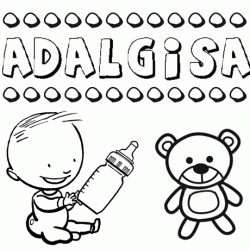 Nome Adalgisa para pintar. Desenhos de todos os nomes para colorir