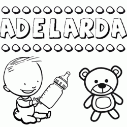 Nome Adelarda para pintar. Desenhos de todos os nomes para colorir