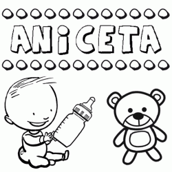 Nome Aniceta para pintar. Desenhos de todos os nomes para colorir