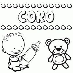Nome Coro para pintar. Desenhos de todos os nomes para colorir