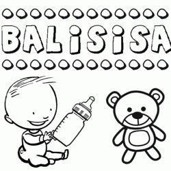 Nome Balisisa para pintar. Desenhos de todos os nomes para colorir