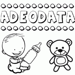 Nome Adeodata para pintar. Desenhos de todos os nomes para colorir