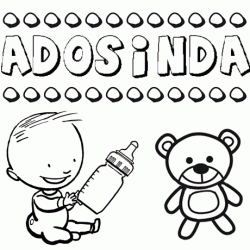 Nome Adosinda para pintar. Desenhos de todos os nomes para colorir