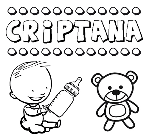 Nome Criptana para pintar. Desenhos de todos os nomes para colorir