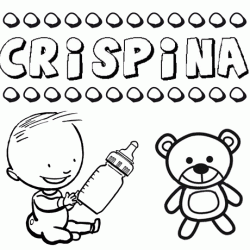 Nome Crispina para pintar. Desenhos de todos os nomes para colorir